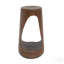 Table d'appoint d'extérieur au design creux, béton léger, texture semblable au bois, idéale pour la terrasse, le balcon et la piscine-1050417497
