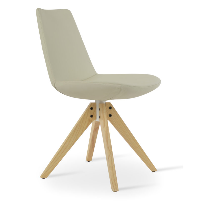 Chaise d'appoint Eiffel Pyramid, Similicuir orange PPM