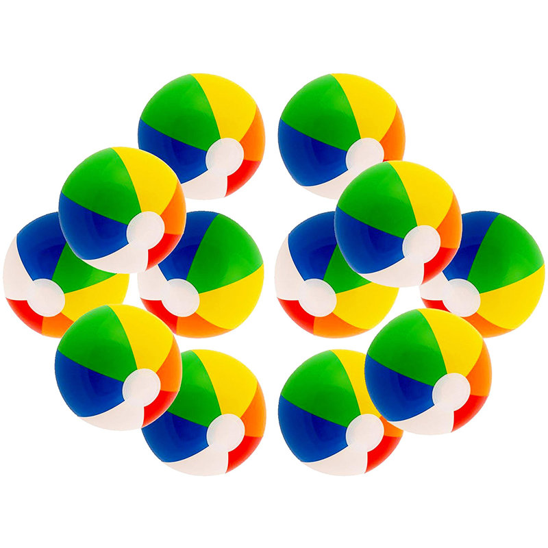 Ballons de plage gonflables arc-en-ciel de 12 po Big Mo's, 12"
