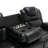 Home Theater Seating Manual Recliner Chair With Center Console And LED Light Strip For Living Room-442801369