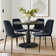 Folmar 4 - Person Dining Table Sets With 35'' Round Table & 4 Upholstered Chenille Chairs