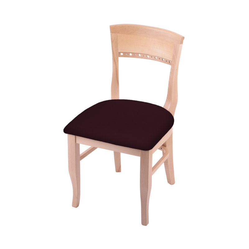 Hampton 19.25'' H Upholstered Beech Side Chair, Natural, Canter Bordeaux