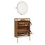 Armoire à chaussures murale avec miroir