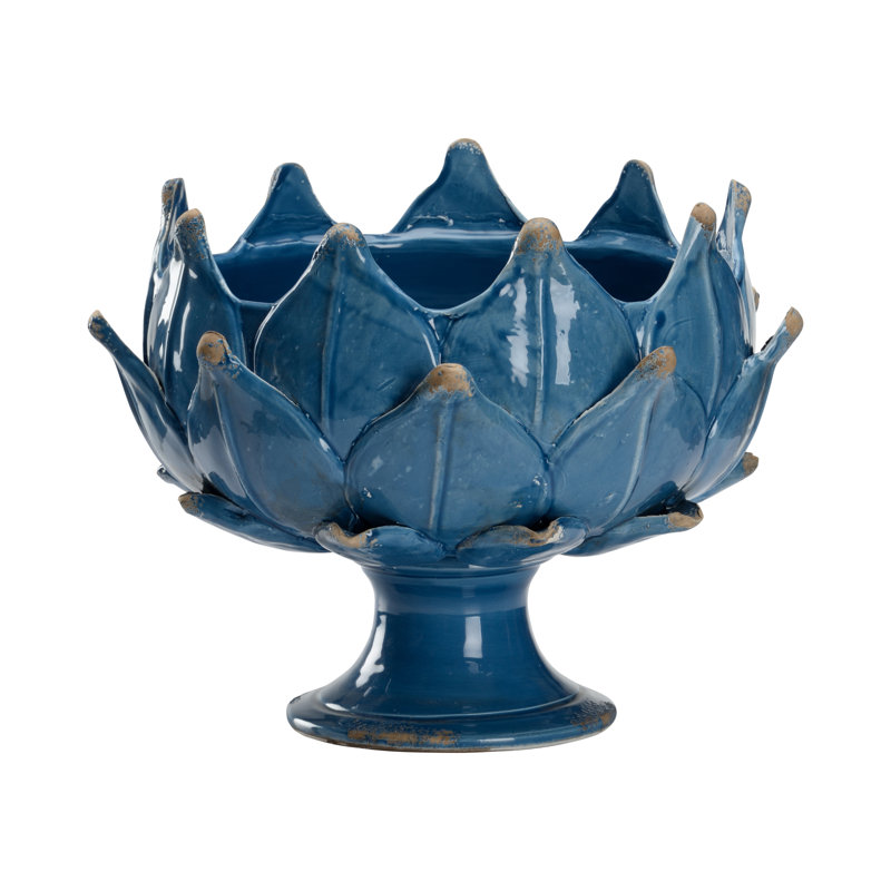 Vase à feuilles, Bleu