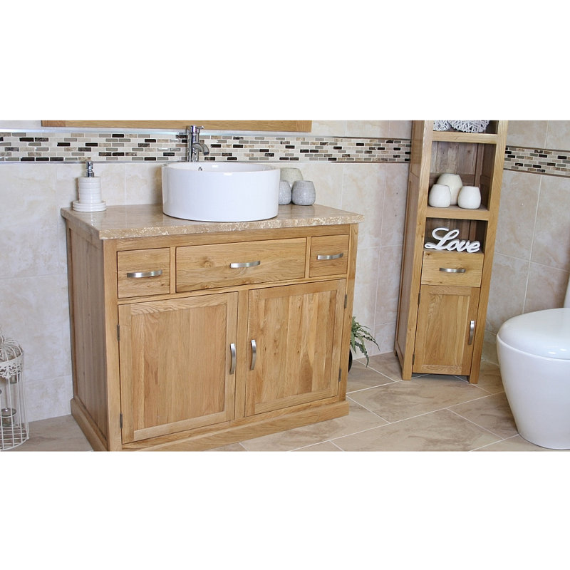 Leon 1000mm Single Bathroom Vanity with Vessel Ceramic Basin