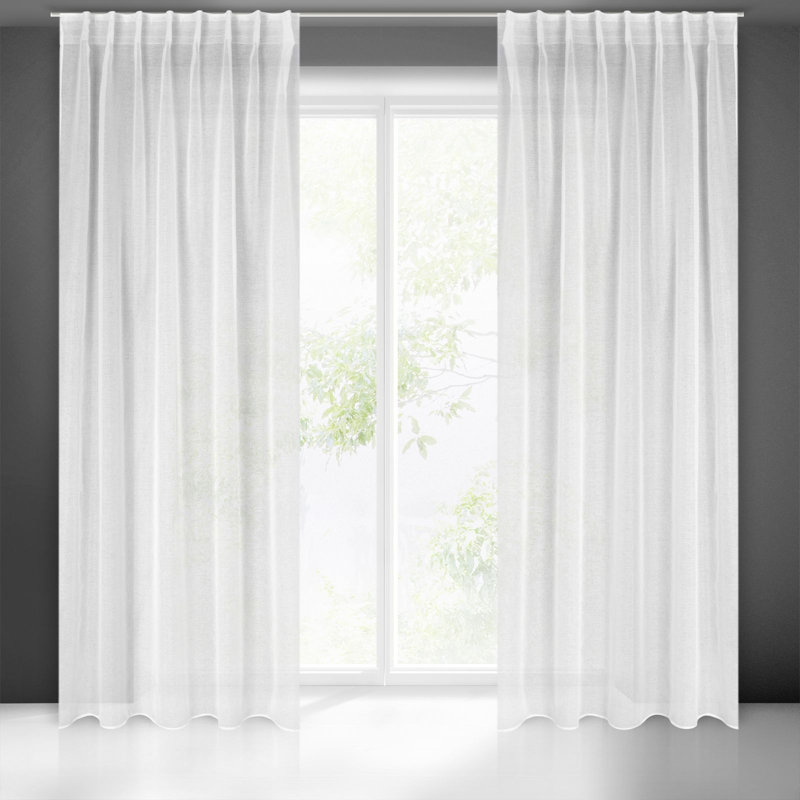 Kasonya Slot Top Sheer Curtain, 300cm H x 140cm W