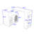 Rolling Kitchen Island with Extended Table, Kitchen Island with LED Light, Power Outlets and Storage-1316368942