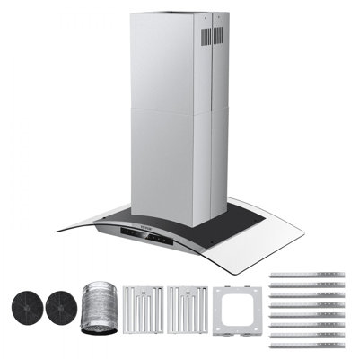 30" Range Hood Ceiling Mount Vent 800CFM Gesture & Touch Control