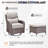 Meriline Wicker/Rattan 2 Person Seating Patio Conversation Sets With Ottomans-122524773-122524776
