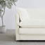 Canapé de salon moderne en chenille blanche - 2 avec 4 coussins Structure en bois de qualité rembourrée pour rehausser le style de votre maison