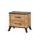 Ensemble de chambre à coucher Queen, noir et brun foncé, ensemble de 2 pièces avec table de chevet-136170239