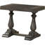 Transitional Wood End Table In Driftwood, Living Room Solid Wood Sofa Side Table-877230859