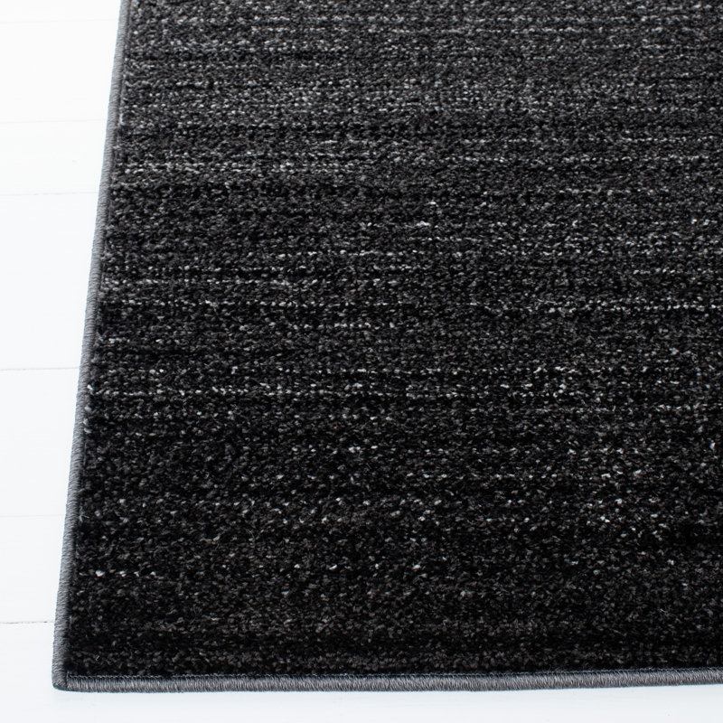 Difranco Machine Made Power Loom Polypropylene Area Rug in Dark Gray/Light Gray, Rectangle 4' x 6'