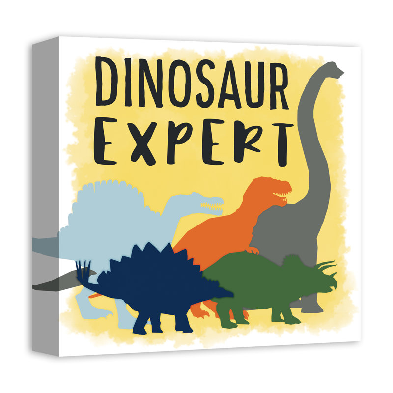 Art sur toile dinosaur expert Whitner, H 12 po x l 12 po x P 1,25 po