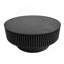 Table basse 31,5 "ronde avec rangement Table d'appoint moderne en placage de bois massif pour salon, chambre à coucher, appartement ou bureau, noir-2139742495