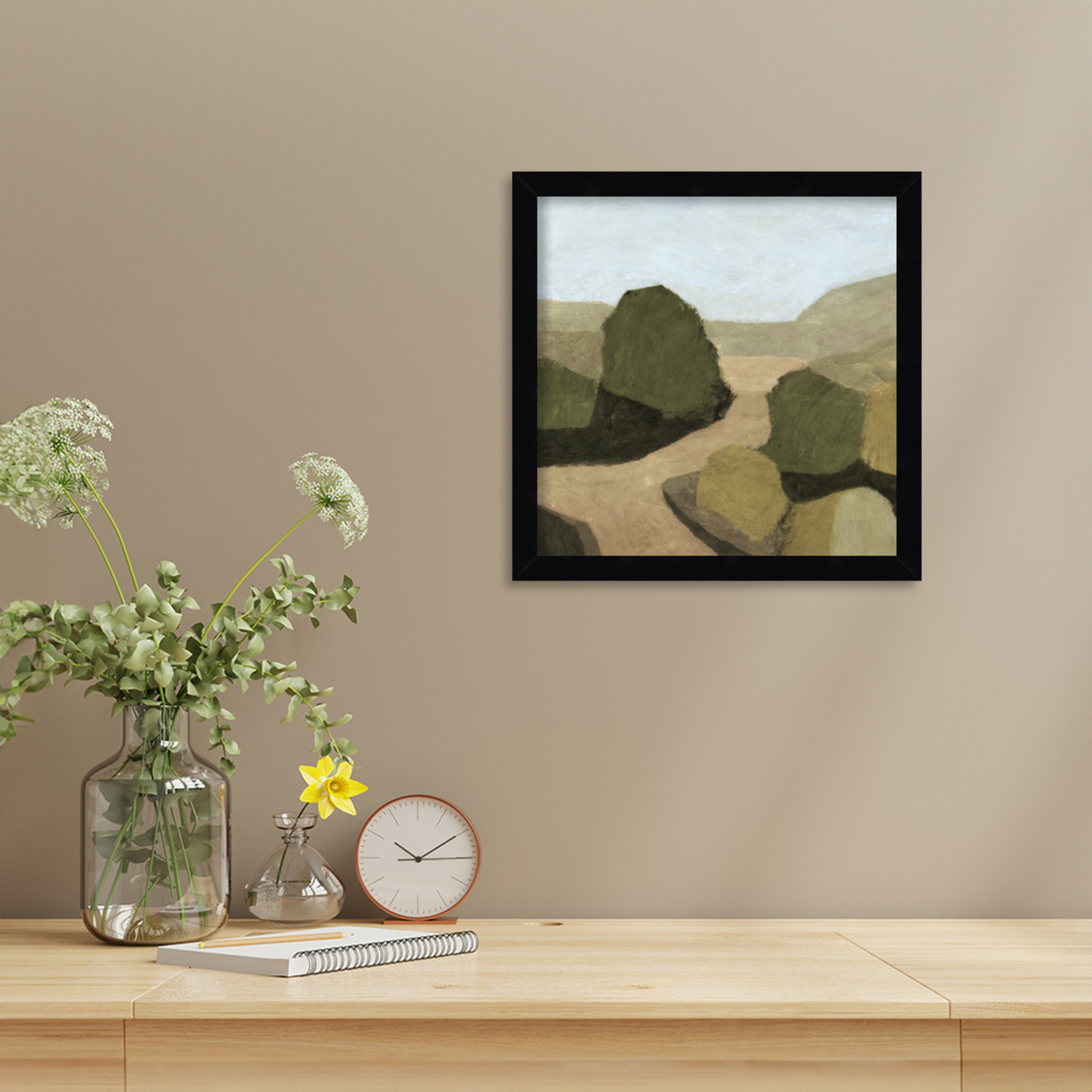 Paysage 1 Print by Dan Hobday, Black, 13" H x 13" W