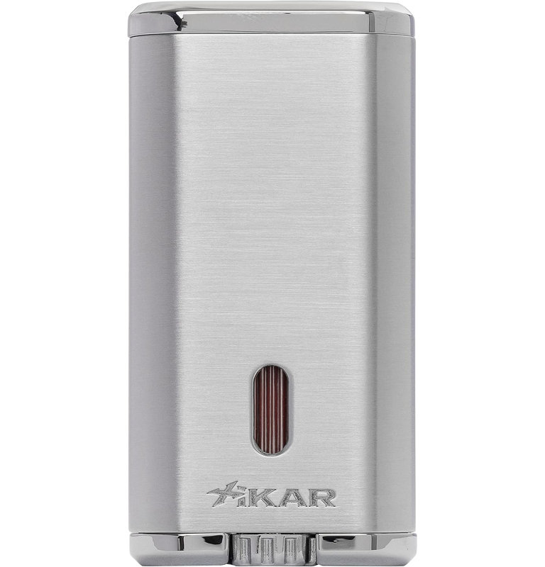 Xikar Verano Flat Flame Cigar Lighter, Silver