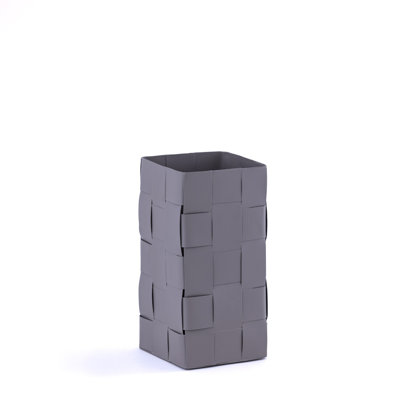 Woven Metal Iron Gray Vase Lg