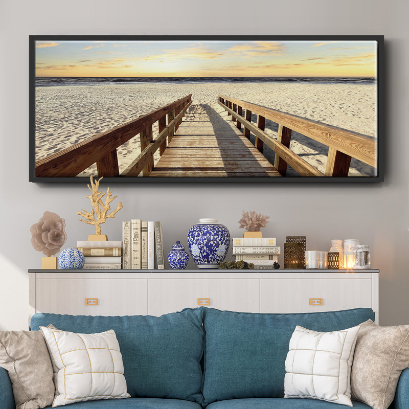 À la plage, H 8 po x l 20 po x P 1,5 po, Noir