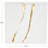 Metal Dimensional Textured Wavy Abstract White Wall Decor with Curved Gold Accents