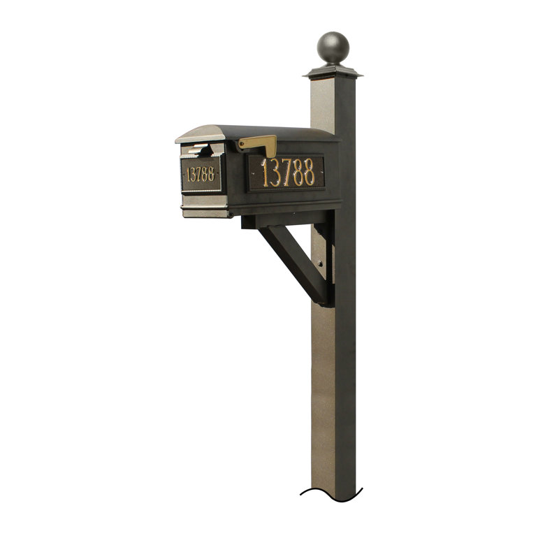 Lewiston Mailbox with Post Included, Yes, Bronze