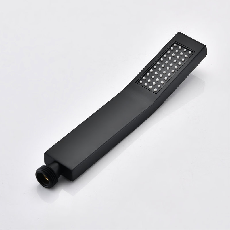 Matte Black Ceiling Mounted Shower - Handheld & 16" Head Kink Hose For Smooth Operation, High Flexible Extra Long Hose,