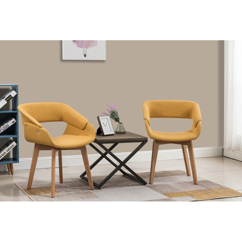 Swanson Upholstered Dining Chair, Yellow