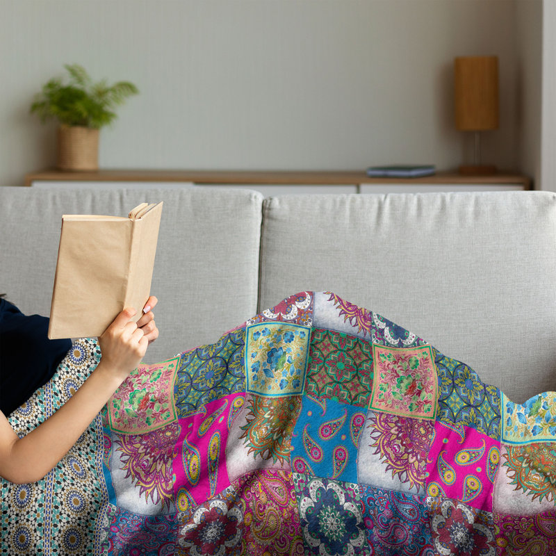 Hand Woven Throw Blanket, 70" x 90"