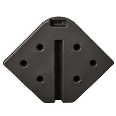 Poids de base de parasol en porte-à-faux 175 lb, 4, brun, remplissable à l'eau / sable, support extérieur gracieux résistant à l'eau ou au sable