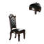Chaise d'appoint capitonnée en noir