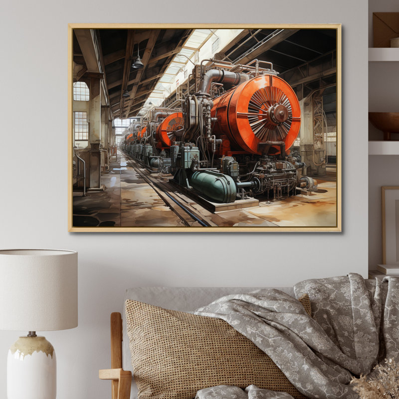 Power Plants Powerful Energies II - Architecture Canvas Prints, H 24 po x l 32 po x P 1 po, Cadre naturel flottant