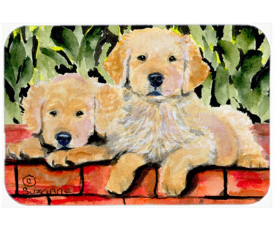 East Urban Home Golden Retriever Glass Cutting Board