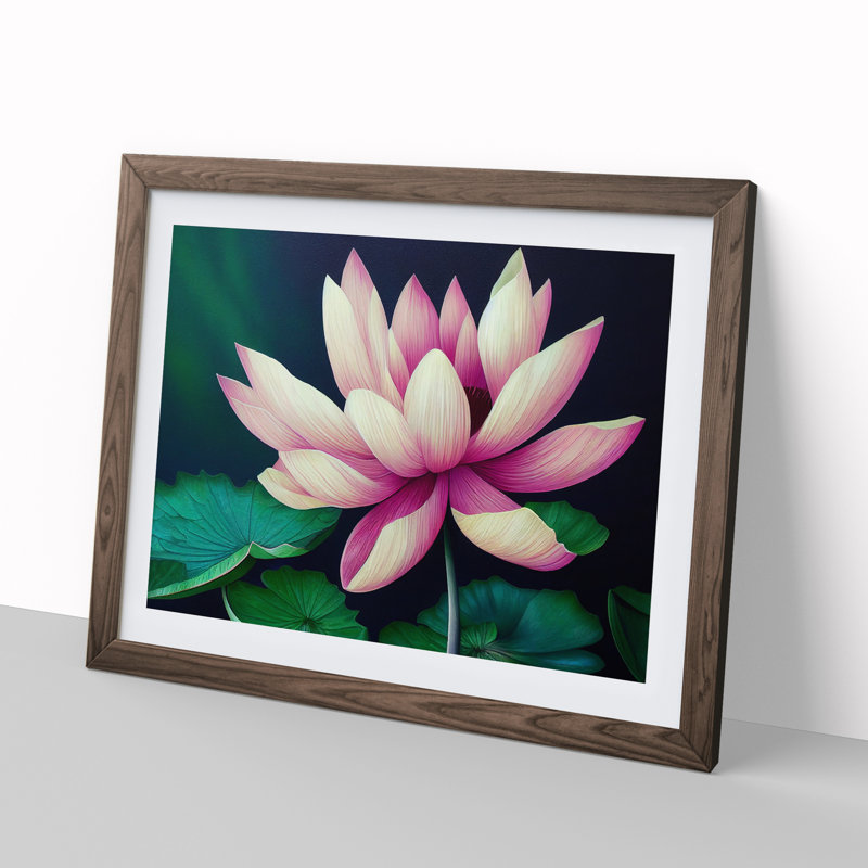 An Excellent Lotus Flower - Framed Print, Walnut, 34cm H x 46cm W x 2cm D