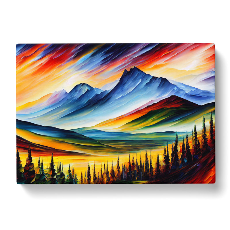 Mountains Scene Vol.5 Abstract - Wrapped Canvas, 40cm H x 60cm W x 3cm D