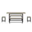 Ensemble de table de salle à manger extensible pour 4-8, grande table de cuisine extensible de 63 po avec 2 bancs et 2 tabourets, plateau en bois moderne et structure en métal, peu encombrant, facile à assembler, gris.-1320260816-1320260841-1320260844-1320260846-1320260847