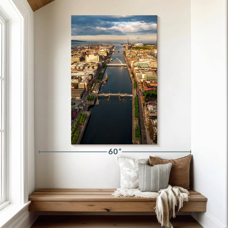 Aime Dublin Docklands Aerial View, 51" H x 34" W