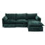 Canapé d'angle moderne 4 places en L de 237 cm (93,31 po) pour appartement, chenille épaisse, siège confortable, mousse haute densité, montage rapide et simple, capacité de charge de 150 kg (330 lb), convient à différents styles de maison et de bureau.