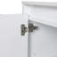 Armoire de salle de bain autoportante 20 po, portes à fermeture douce, blanc brillant (emballage KD) (meuble-lavabo seulement)