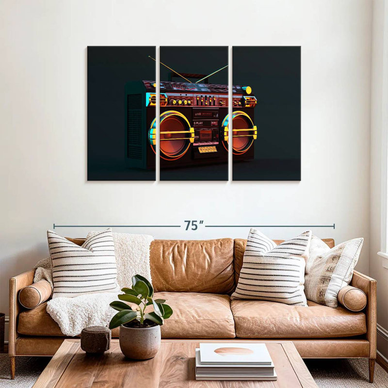 Abarca Modern Boombox, 36" H x 57" W
