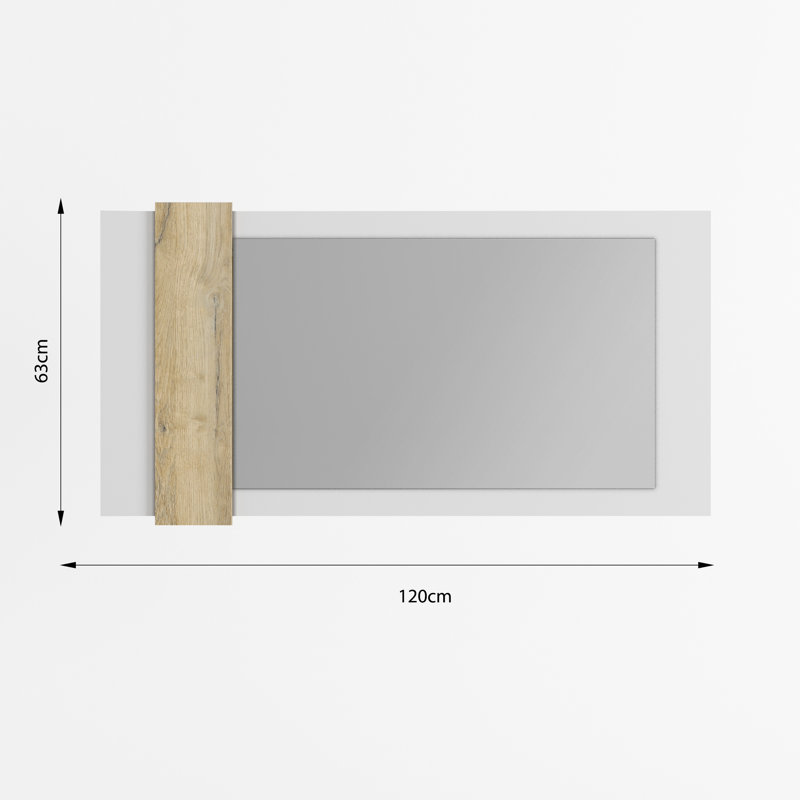 Alizeah Particle Board Rectangle Mirror