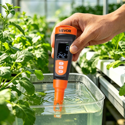 TDS Meter, 0-9990 ppm Measuring Range, EC (Conductivity) /TDS (ppm) Multi-Parameter Measurement, Digital Water Tester with ATC, Clear VA Display Screen, for Drinking Water Quality Testing