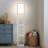 Maxwell 63 in. 3-Shelf USB-Charging LED Floor Lamp with Fabric Square Shade-628019179-628019178
