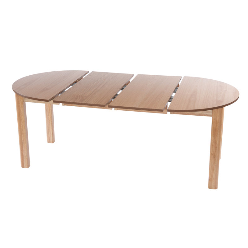 32.5'' - 68'' Extendable Dining Table With Solid Wood Legs, 3 Sizes - Round To Oval Dining Table For Dining Room/Kitchen