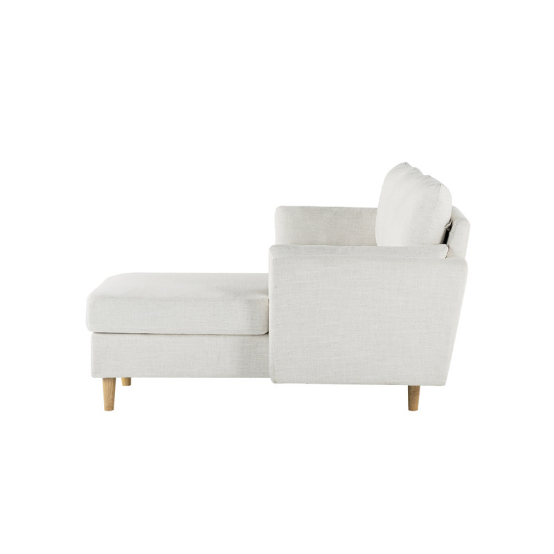 Canapé modulaire à méridienne réversible 83,5 po Sunny, Polyester crème