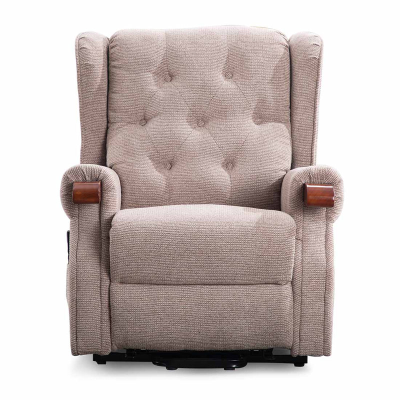 Avalon 83cm Wide Lift Assist Wing Chair Recliner, Beige