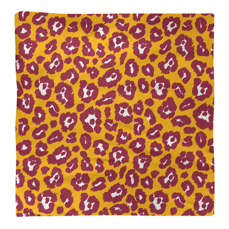 Cotton Animal Print Square Napkin, 22" x 22", Yellow/White/Red