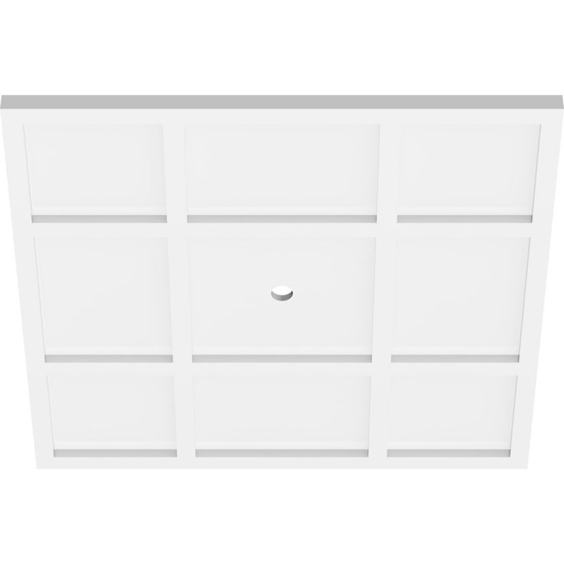Médaillon de plafond contemporain en PVC de qualité architecturale 34 po x P 3 po x P 11 3/4 po x P 1 po