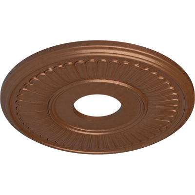 Médaillon de plafond Endurathane Whitman, DO 13 po x P 1 3/8 po (pour auvents jusqu'à 3 3/4 po), finition cuivre antique peinte à la main