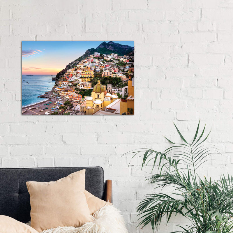 Positano, Church Santa Maria Assunta I - No Frame Print on Canvas, 101.6 cm H x 66.04 cm W x 1.91 cm D