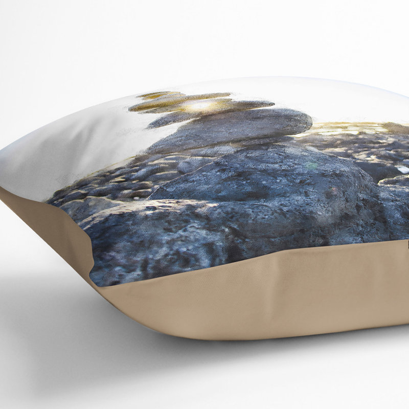 Square Cushion, 55cm H x 55cm W x 20cm D, Stone